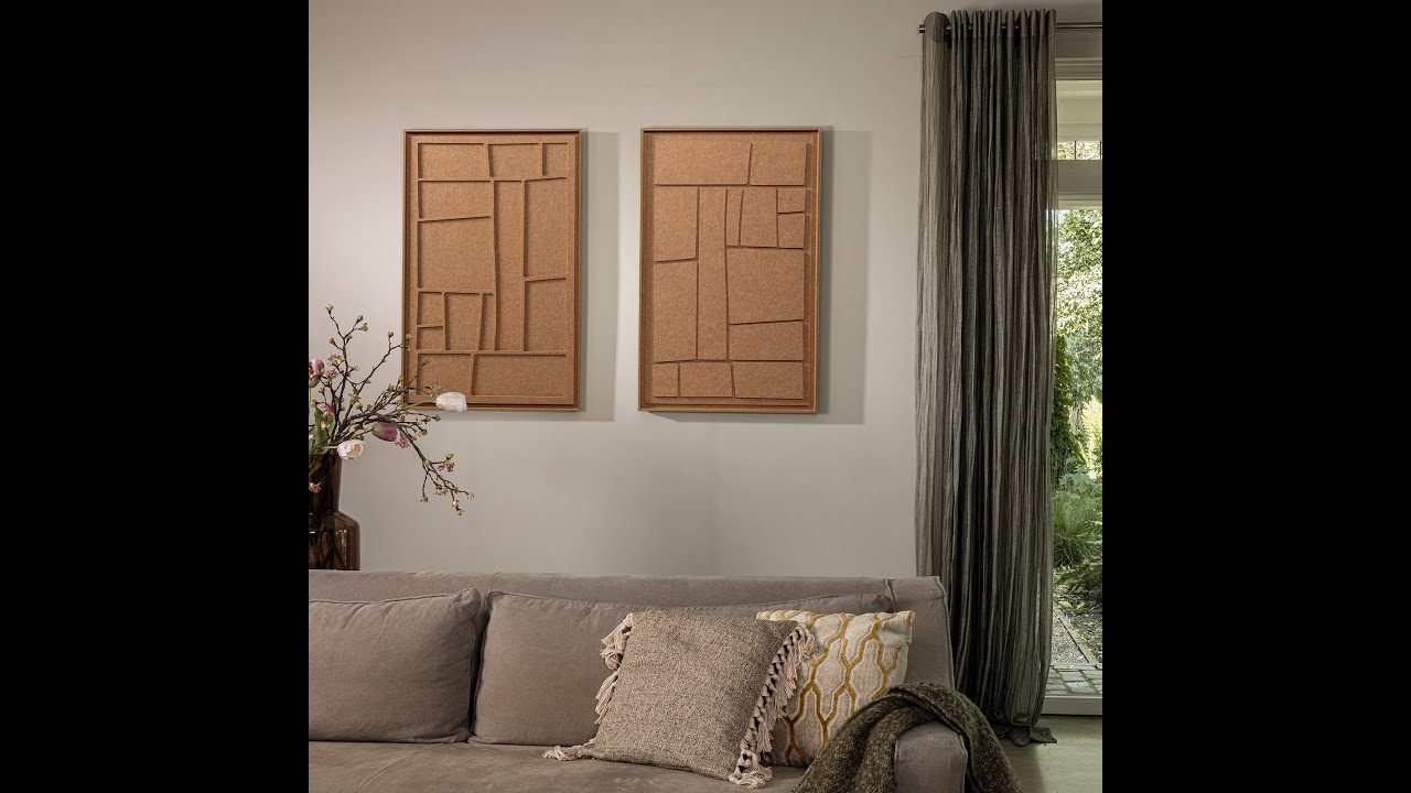 FeltArt Acoustic Wall Art | Artura | Soft Dune (Camel) | Size L