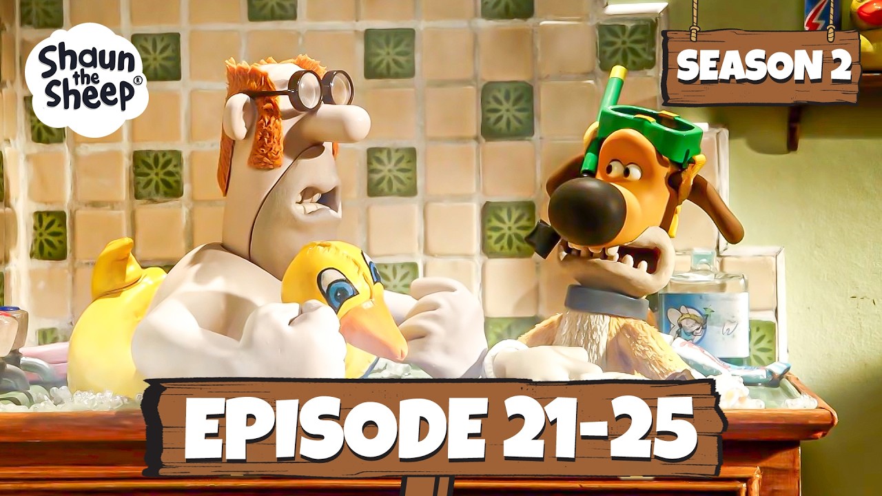 Shaun the Sheep Season 2 Episode 21-25 | Back to School 🔔🚌