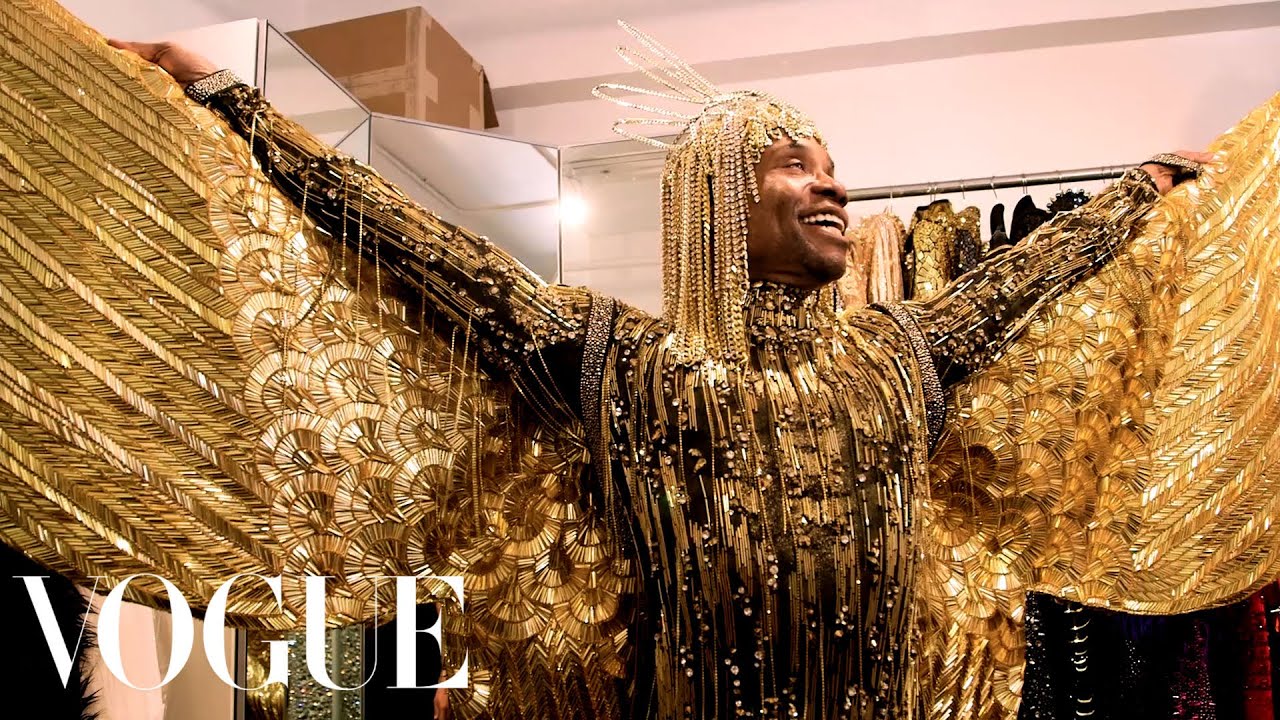 Billy Porter Gets Dressed In Gold For His “Sun God” Met Gala Look | Vogue