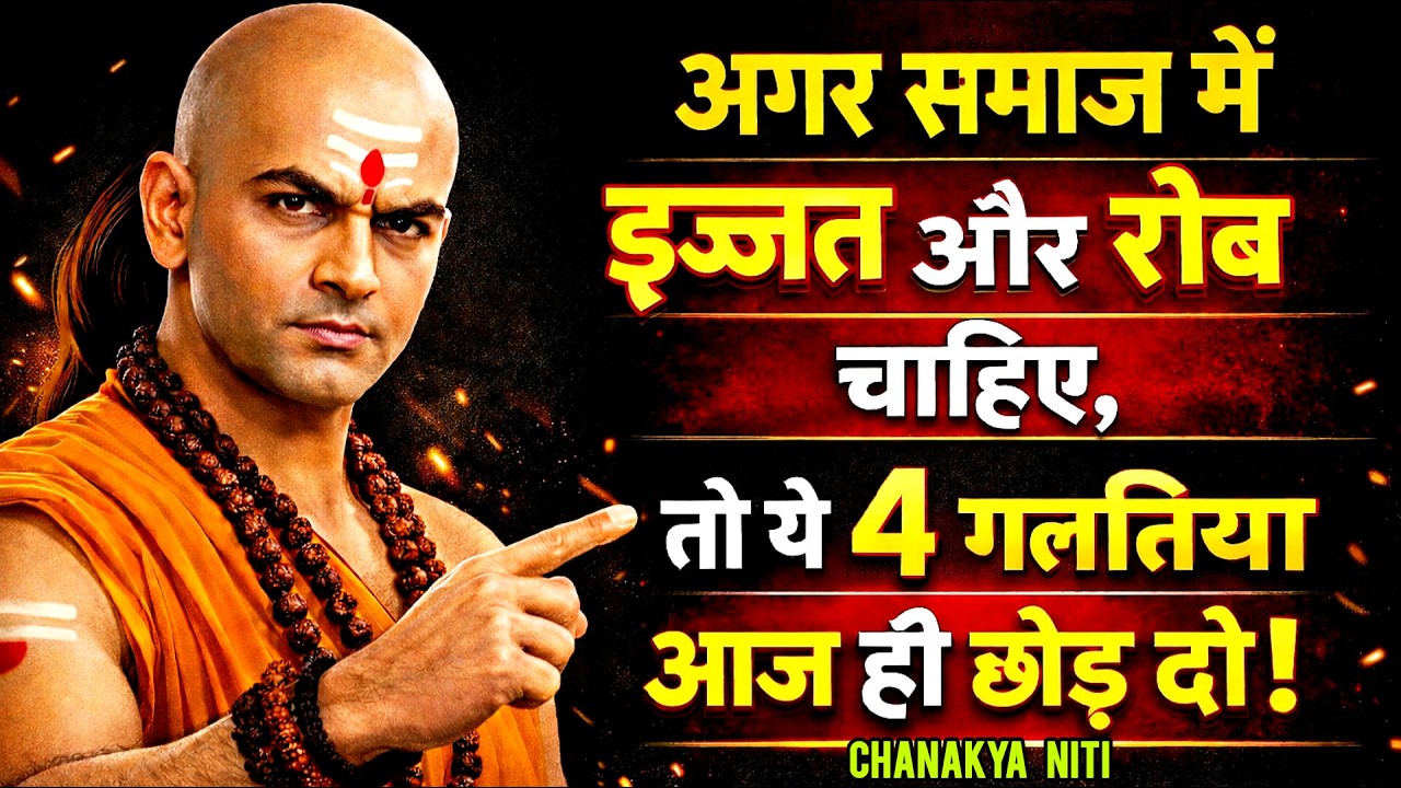 समाज में रौब और दबदबा जमाना है तो ये 4 सबसे बड़ी गलतियाँ करना तुरंत छोड़ो ! || Chanakya Niti
