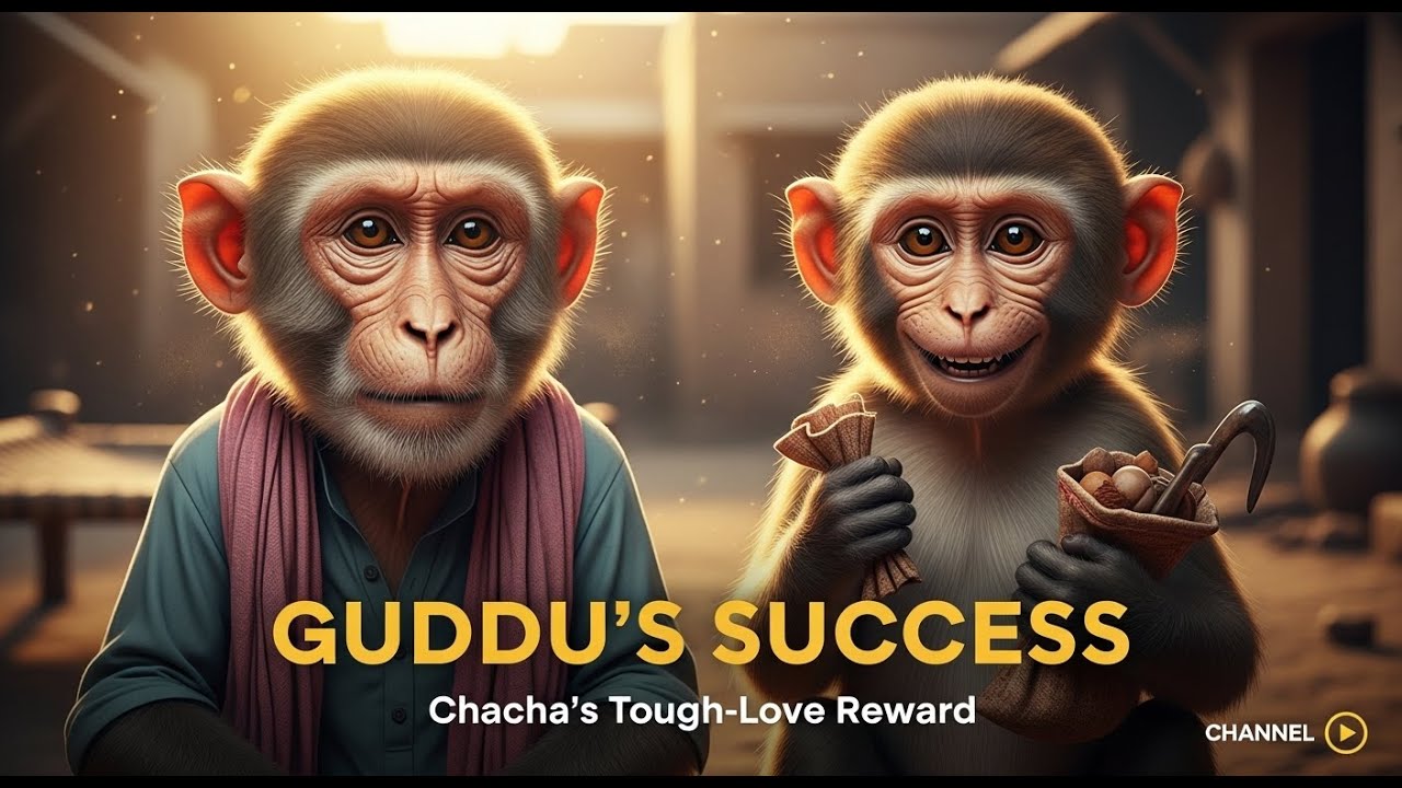Guddu’s Success | Realistic Monkey Story | Hard Work Pays Off 🐒🔥