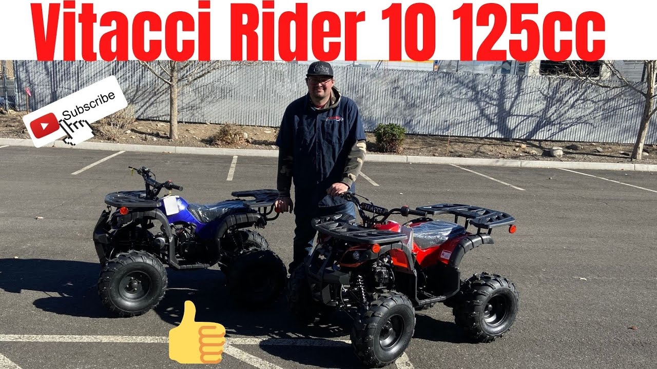 Обзор квадроцикла Vitacci Rider 10 125 в бордовом цвете