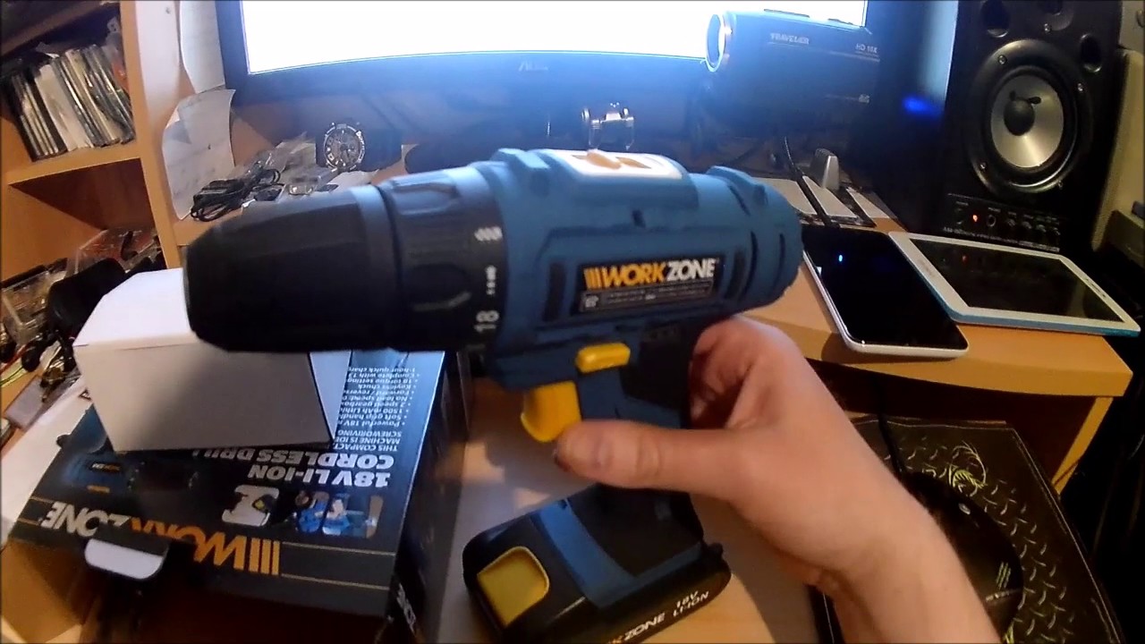 WALTER Aldi Workzone 18 V 1500 mAh LI-ON Cordless drill. Nov 2016. -tool tips.