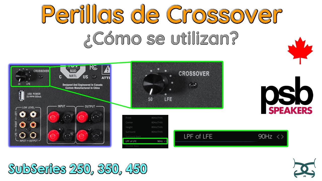 Perilla de crossover y LFE
