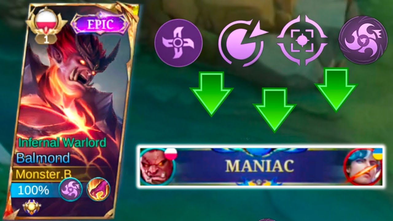 EPIC BALMOND JUNGLE NEW META EMBLEMS GIVES TO ME MANIAC! (LOOK AND TRY THIS) - MLBB