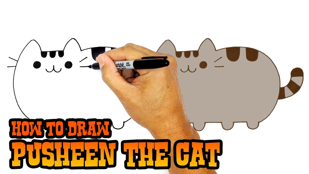 How to Draw Pusheen the Cat | Drawing Lesson