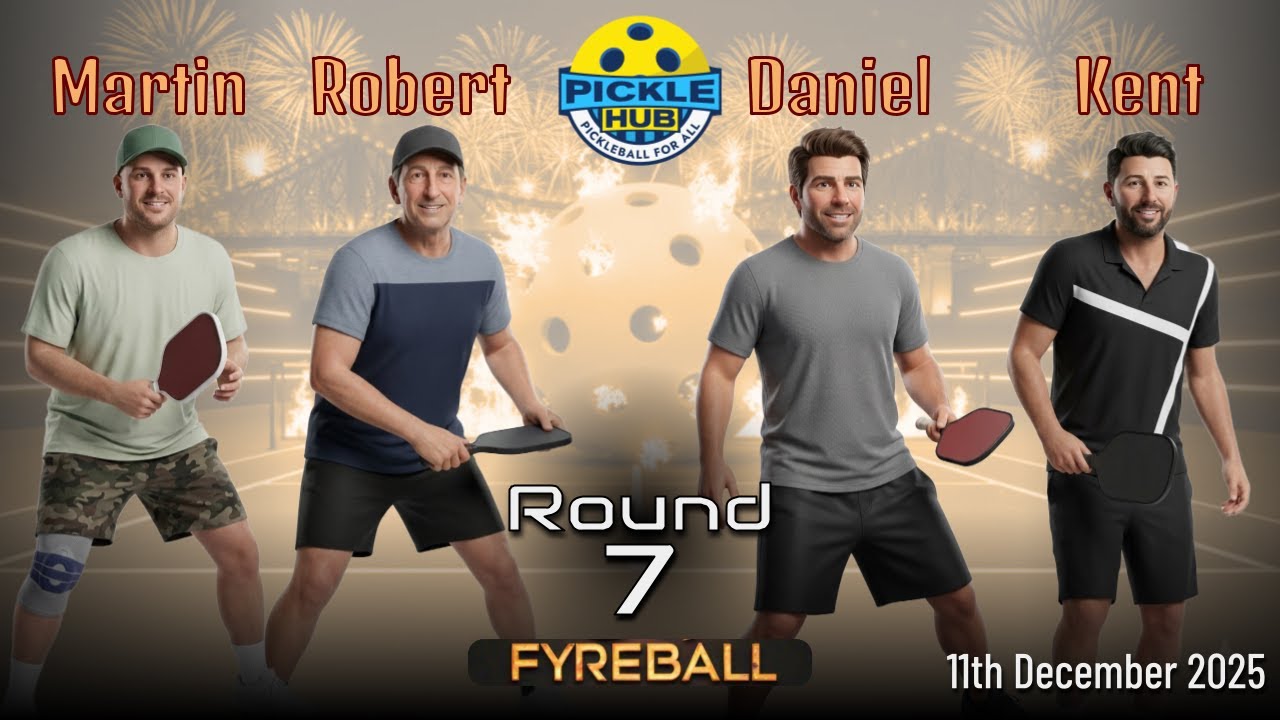 Martin/Robert -vs- Daniel/Kent - Fyreball Pickleball Round 7 - 11th Dec 2025