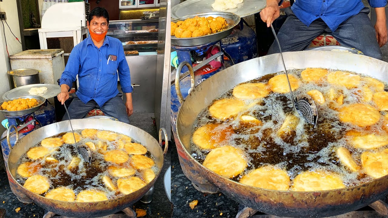 Dry Fruit Kachori In Hyderabad | Raj Kachori Rs 40 | Sri Jodhpur Mithai Ghar | Begum Bazar | Kachori