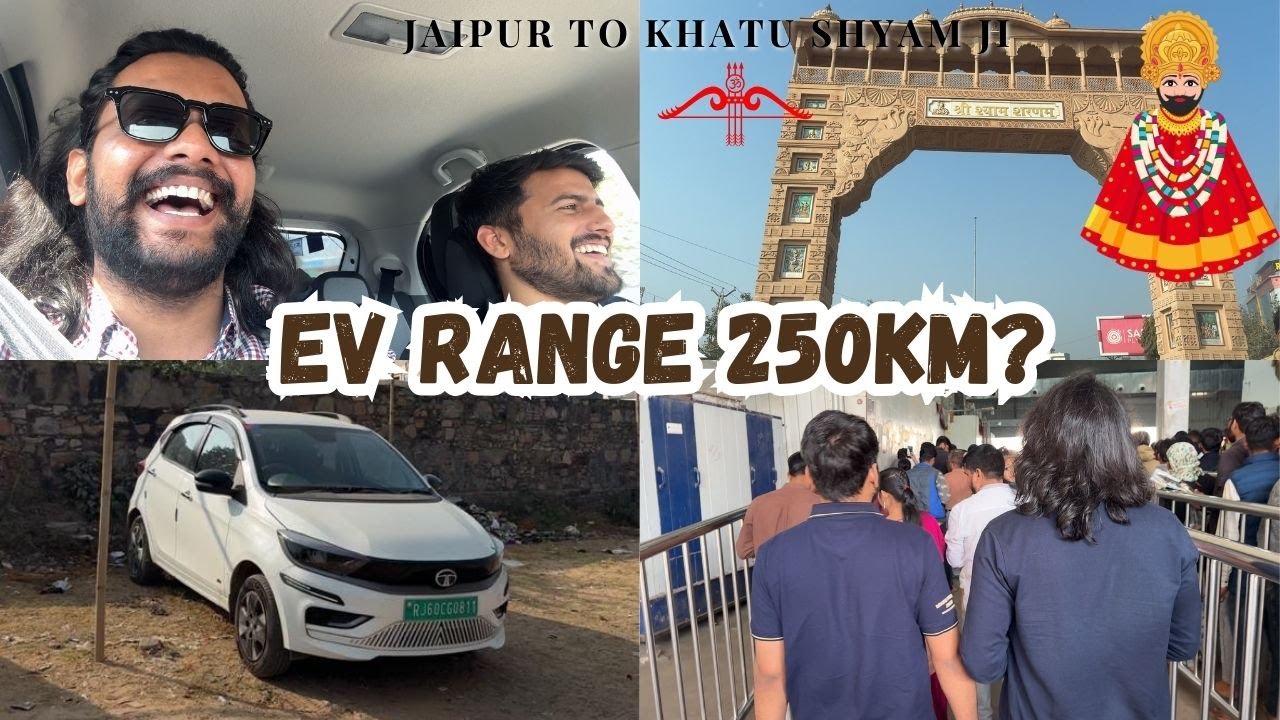 JAIPUR TO KHATU SHYAM JI🙏🏻in TATA TIAGO EV⚡Jio BP Charging Review🔋exact RANGE?