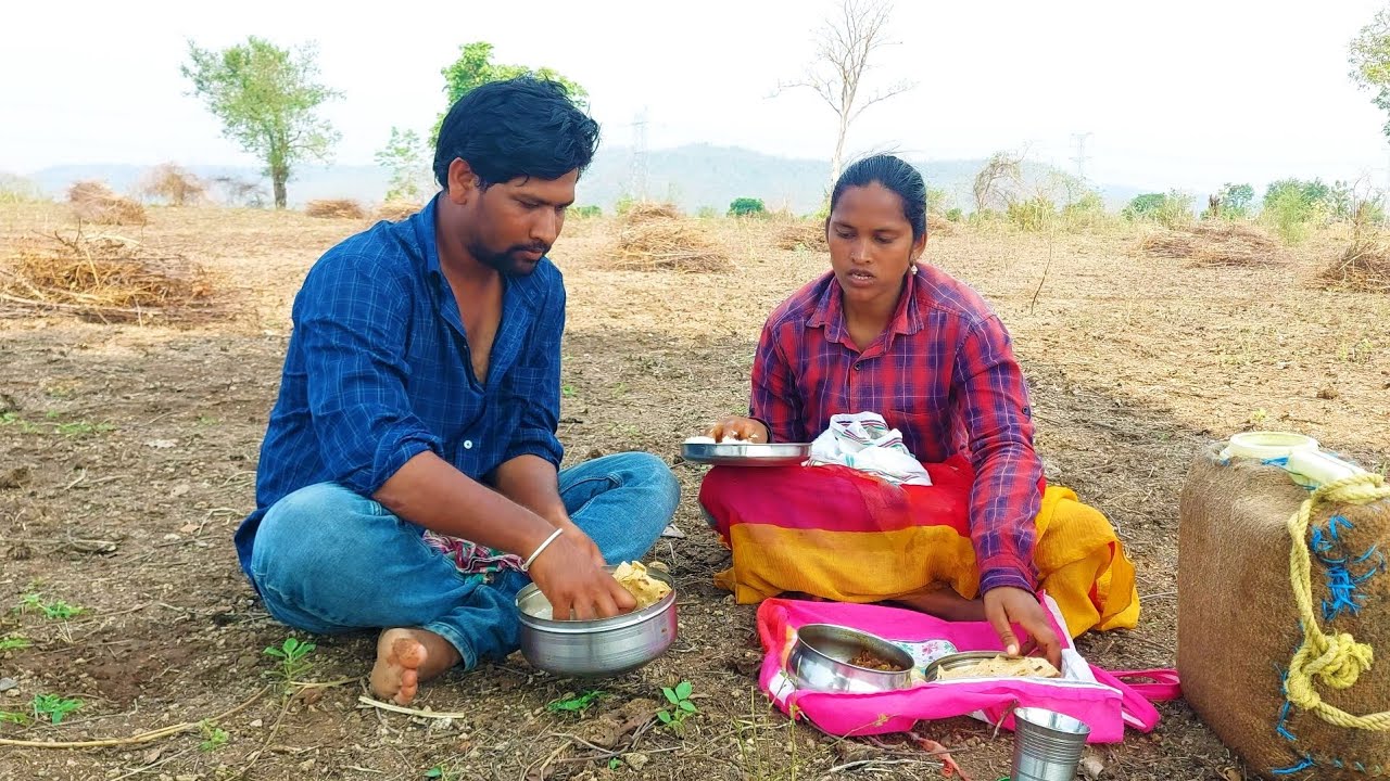 భార్య భర్తలు ఇద్దరు కలిసి పనికిరాని చెట్లని తీసేసి పొలం పనులు చేస్తూ పొలం మీద తినడం భలేగా ఉంటుంది🙂