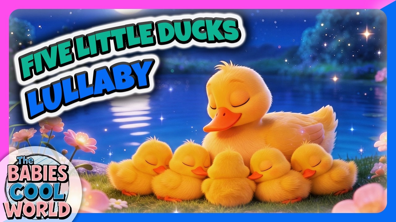 Lullaby for Babies to Go to Sleep | Five Little Ducks 🦆🌙🩵💗