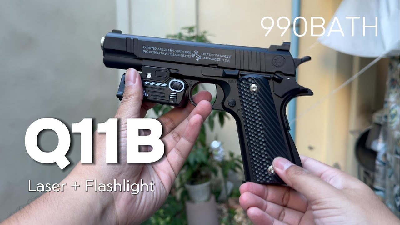 ปืนอัดลมค้างสไลด์ ที่มาพร้อมของแต่ง งบ 1 เทา l Q11B