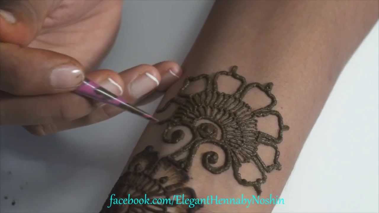3. Repeatable Floral Henna/Mehndi Design by Elegant Henna