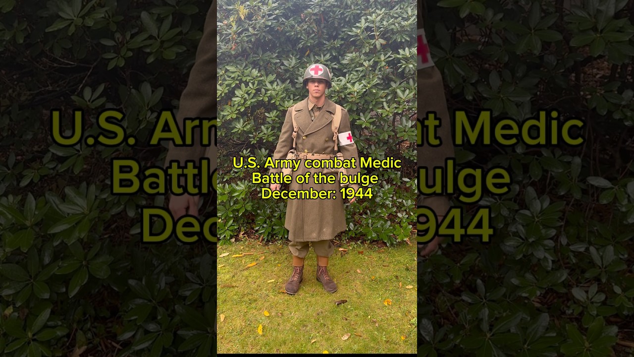 Battle of the Bulge medic impression #ww2 #history #1940s #viral #army #trending #battleofthebulge