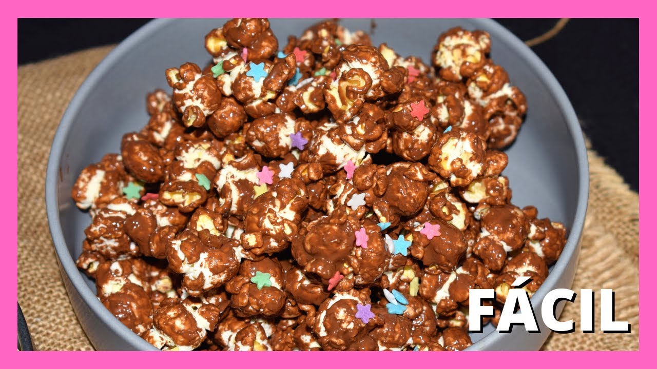 👉 Palomitas con chocolate FÁCILES y RÁPIDAS 😋🍫