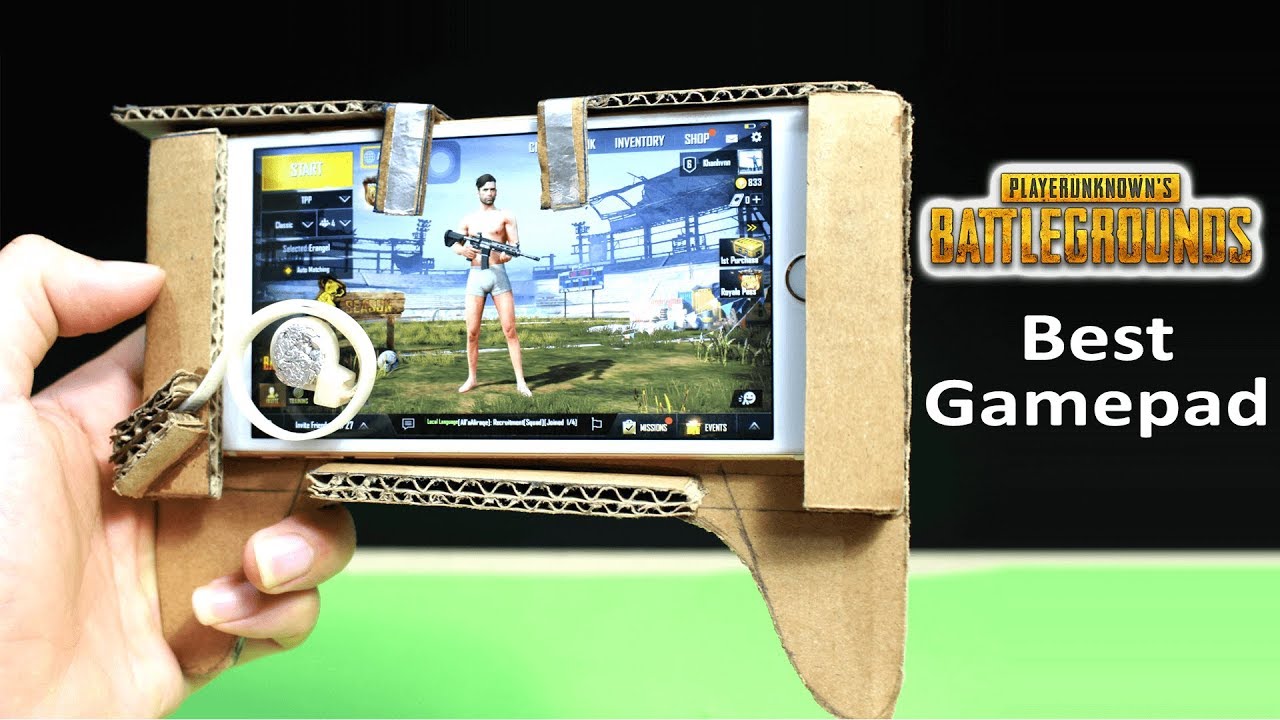 Картонный геймпад, триггеры L1 R1, контроллер PUBG Mobile
