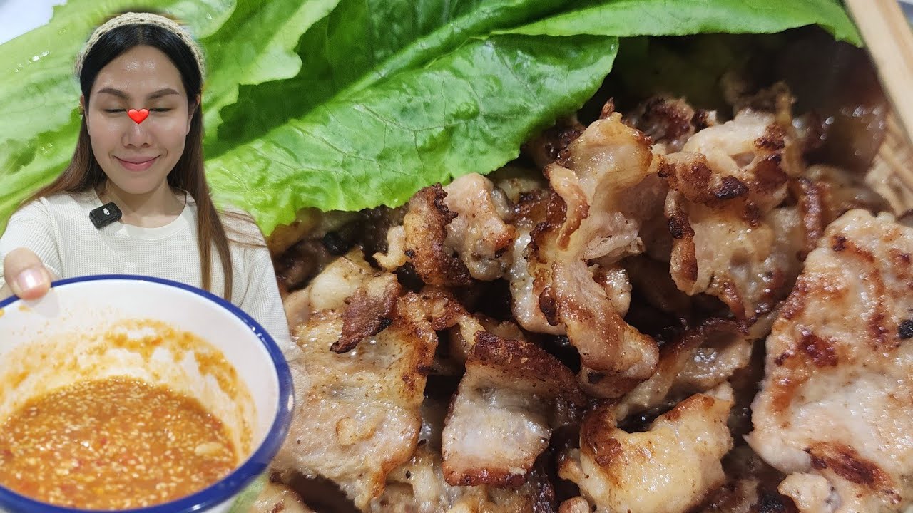 วันนี้ กินหมูกะทะ กับผักสลัด หมูกะทะที่มีแต่หมูจริงๆค่ะ