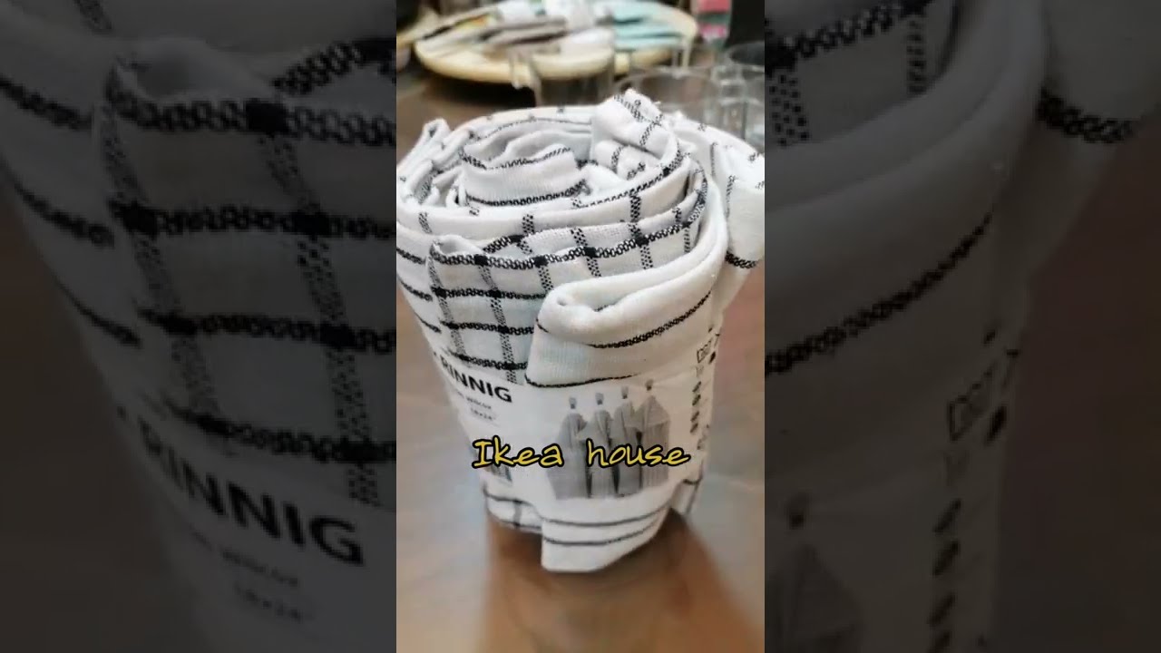 Rinning Ikea فوط ايكيا المقلم ابيض في اسود تريند بلوجرز الانستجرام وفي مطبخ مروة الشافعي