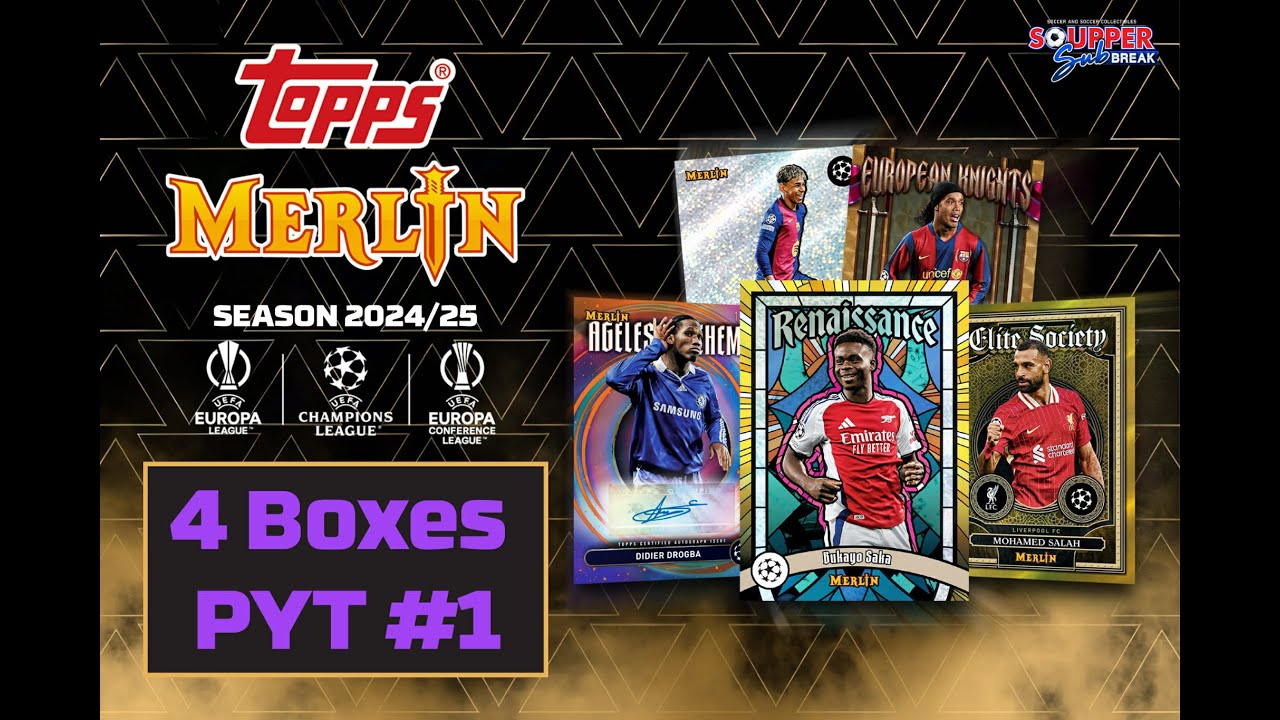 2024-25 Topps Merlin UCC Hobby 4 Boxes PYT #1