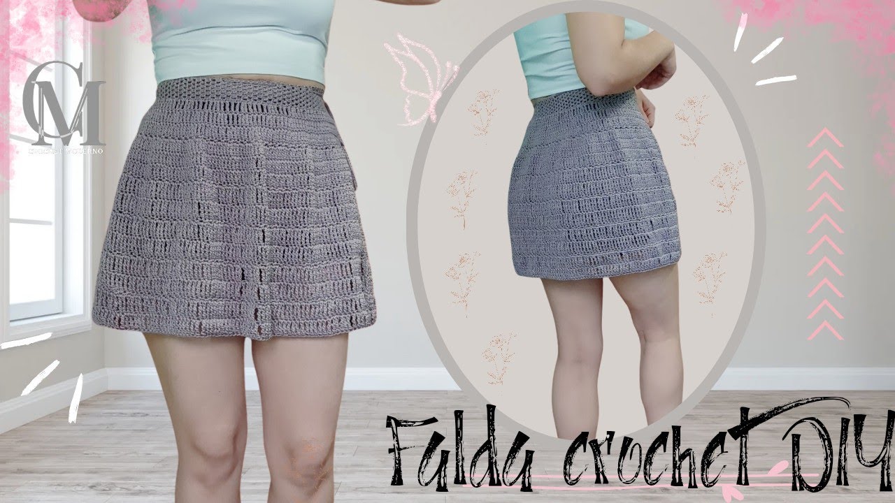 ✨Falda Tejida a Crochet Paso a Paso 💖 Tutorial de falda a Crochet Facil 🧶