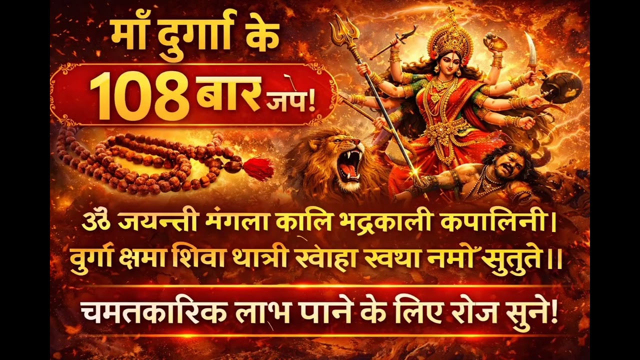 ॐ जयन्ती मंगला काली मंत्र | माँ दुर्गा का शक्तिशाली मंत्र | Jai Mata Di Mantra | Durga Mantra