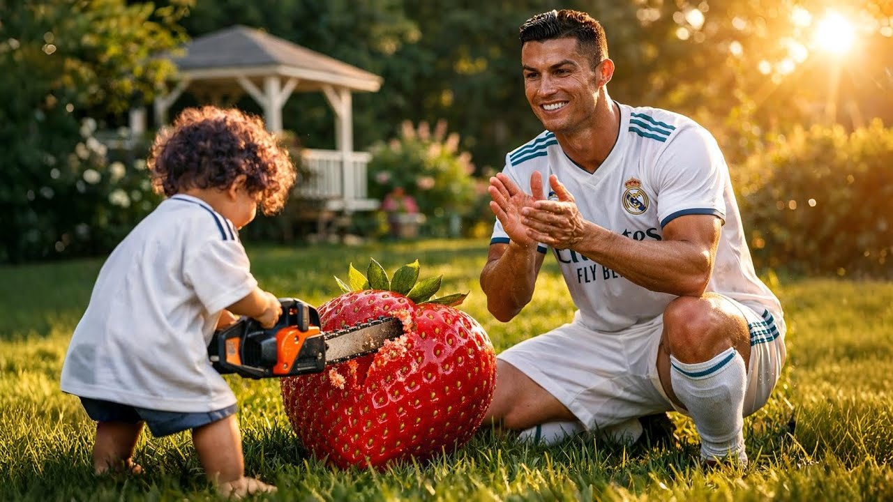 Cristiano Ronaldo Jr vs Messi Jr 😱 Crazy Fruit Race Battle | Who Wins? 🍓⚡