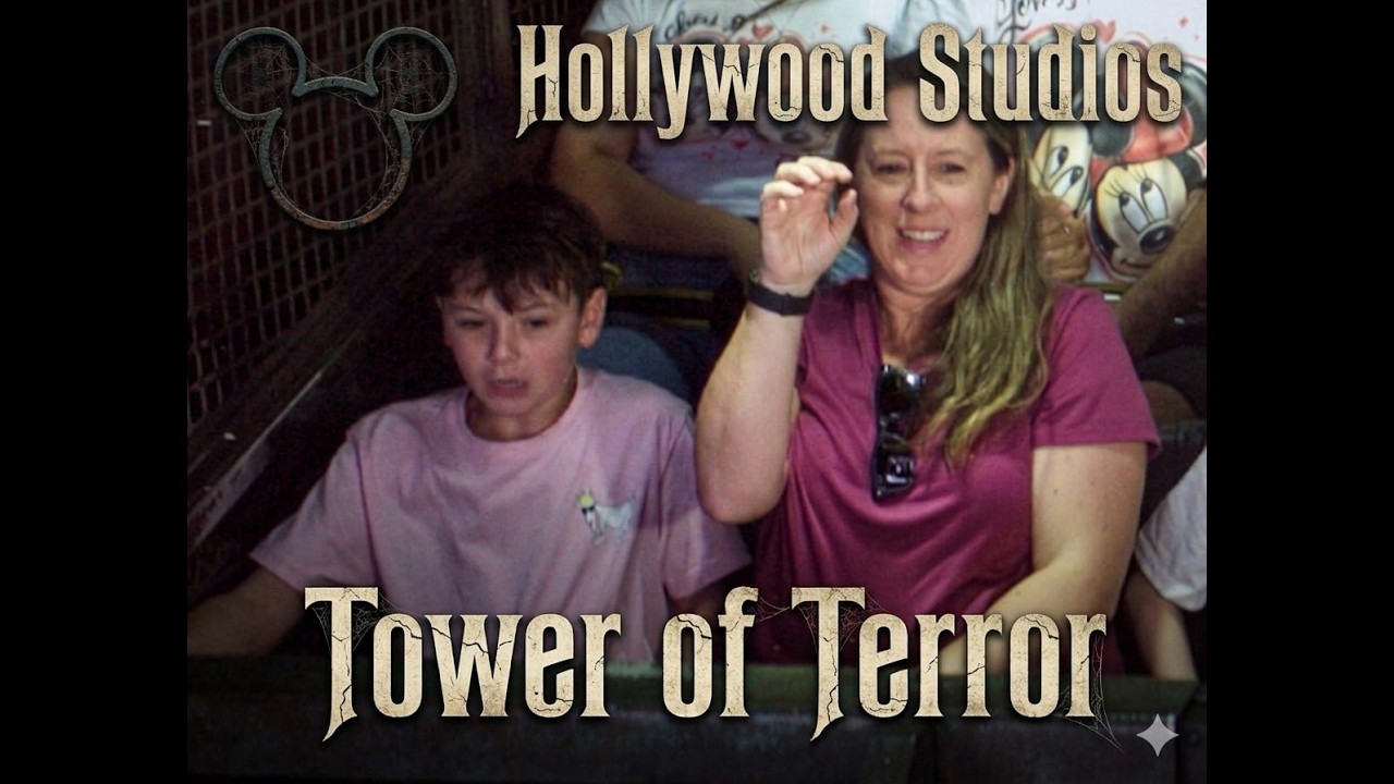 Я была в ужасе… Каллен — нет! 😱 Катаюсь на аттракционе «Башня ужаса» в Hollywood Studios.