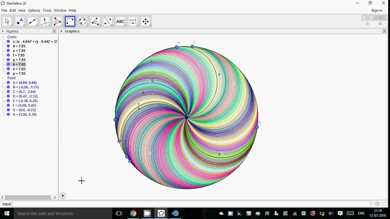 geogebra ball animation
