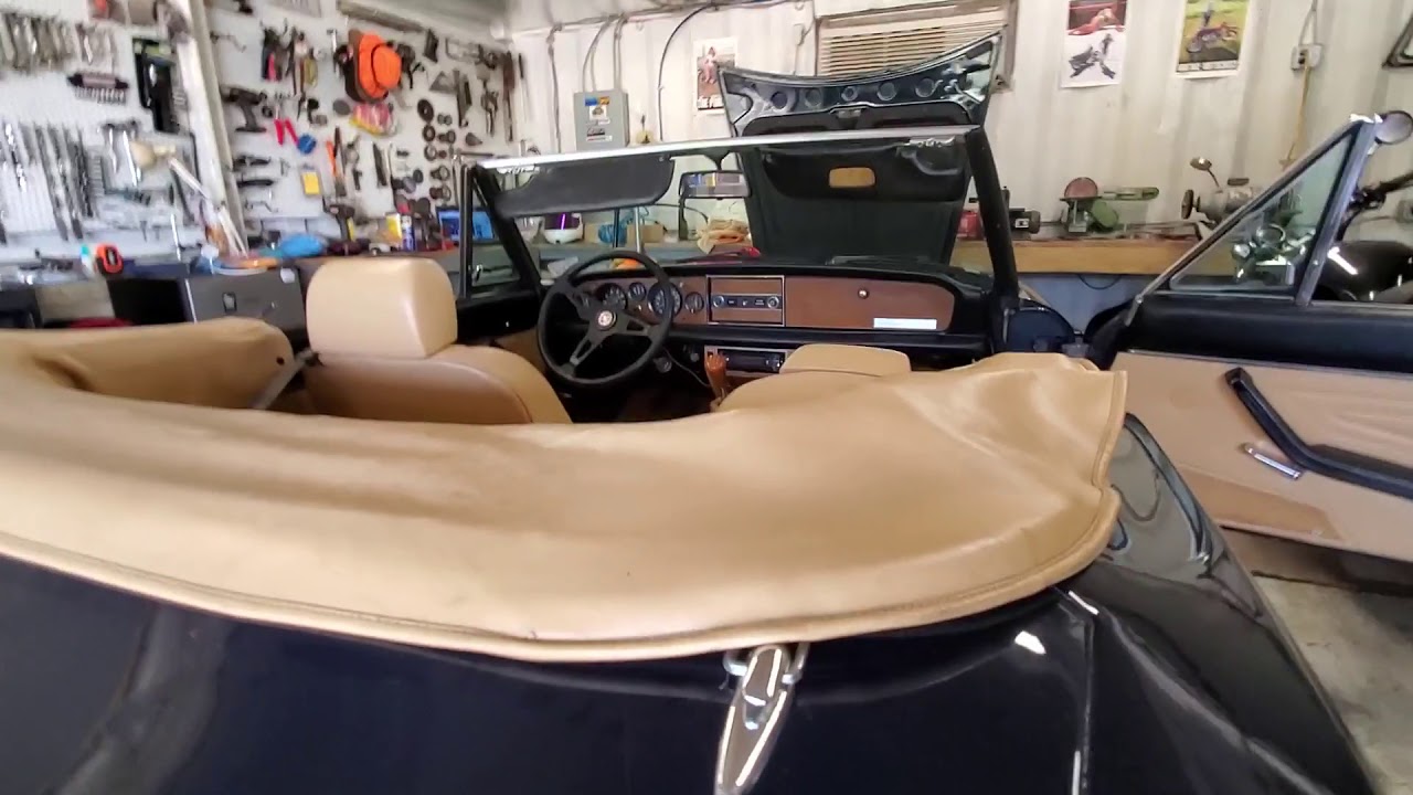 1979 Fiat Spider 124, putting on the top cover