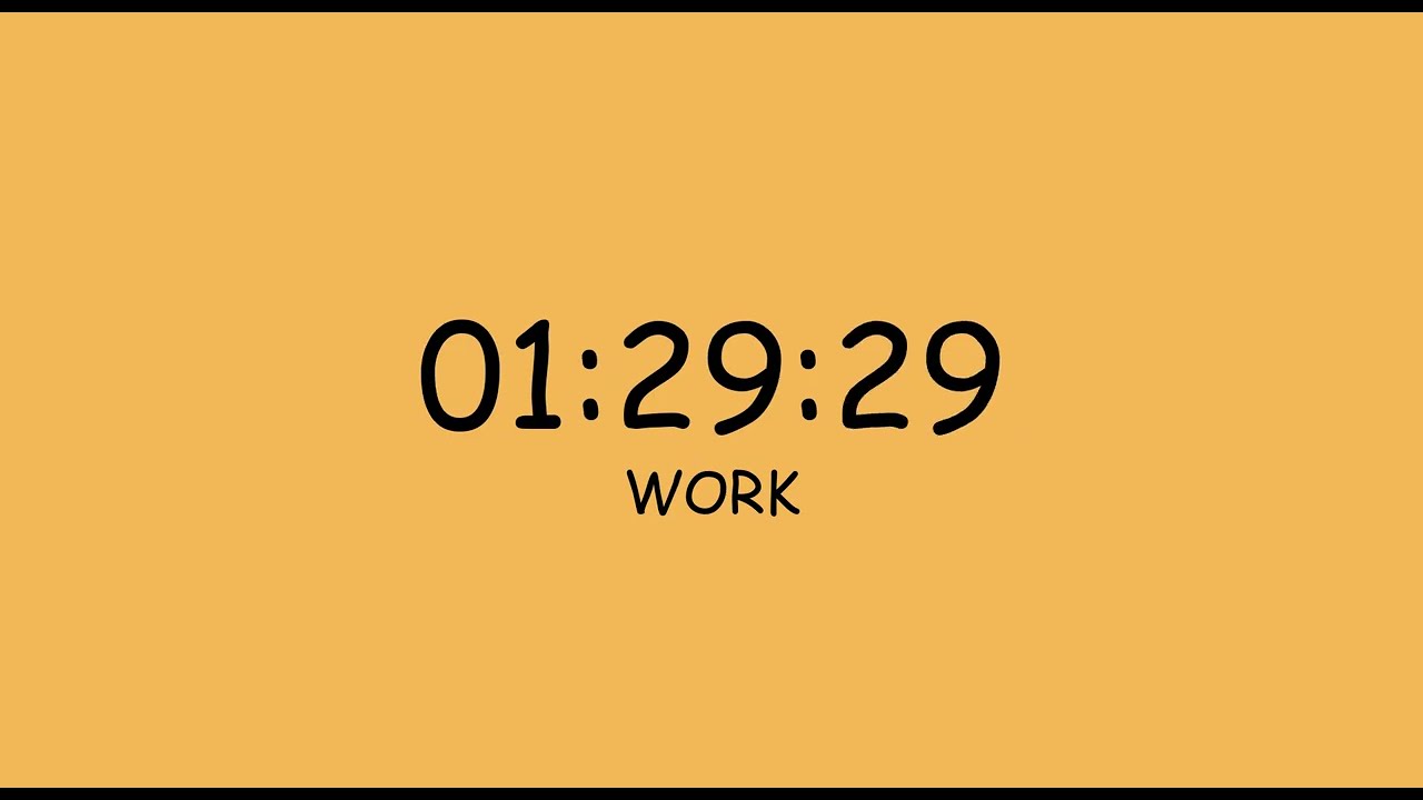 Pomodoro 90 Minutes Quiet Countdown - Do your tasks peacefully