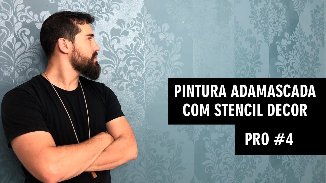 Pintura Adamascada com Stencil Decor e Textura & Cia - PRO #4