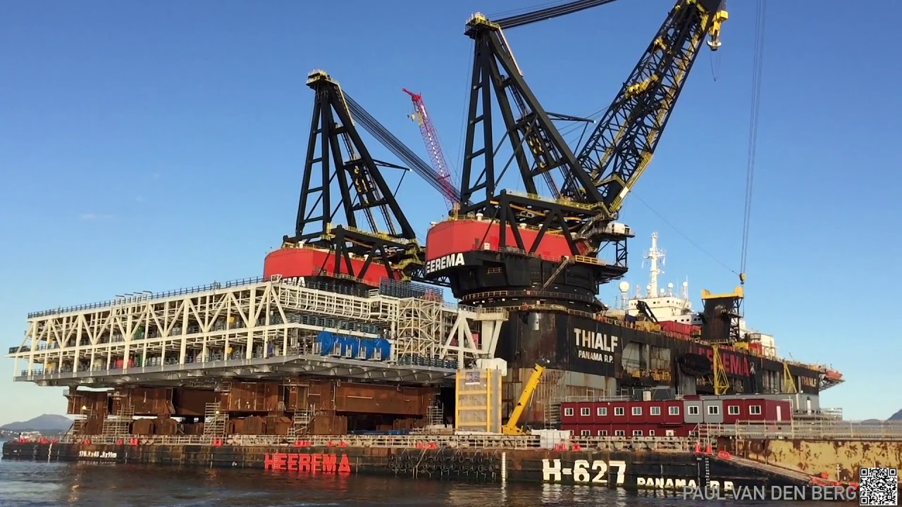 Heerema's Thialf in Klosterfjorden Norway august 2017