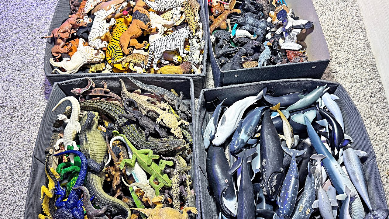500 Animal Toys - Crocodile, Alligator, Komodo Dragon, Lion, Tiger, Chameleon, Iguana, Whale, Orca