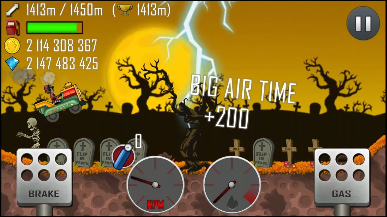 👉 Best Games to Play 🎮 Hill Climb Racing on Rainbow Road | Gameplay