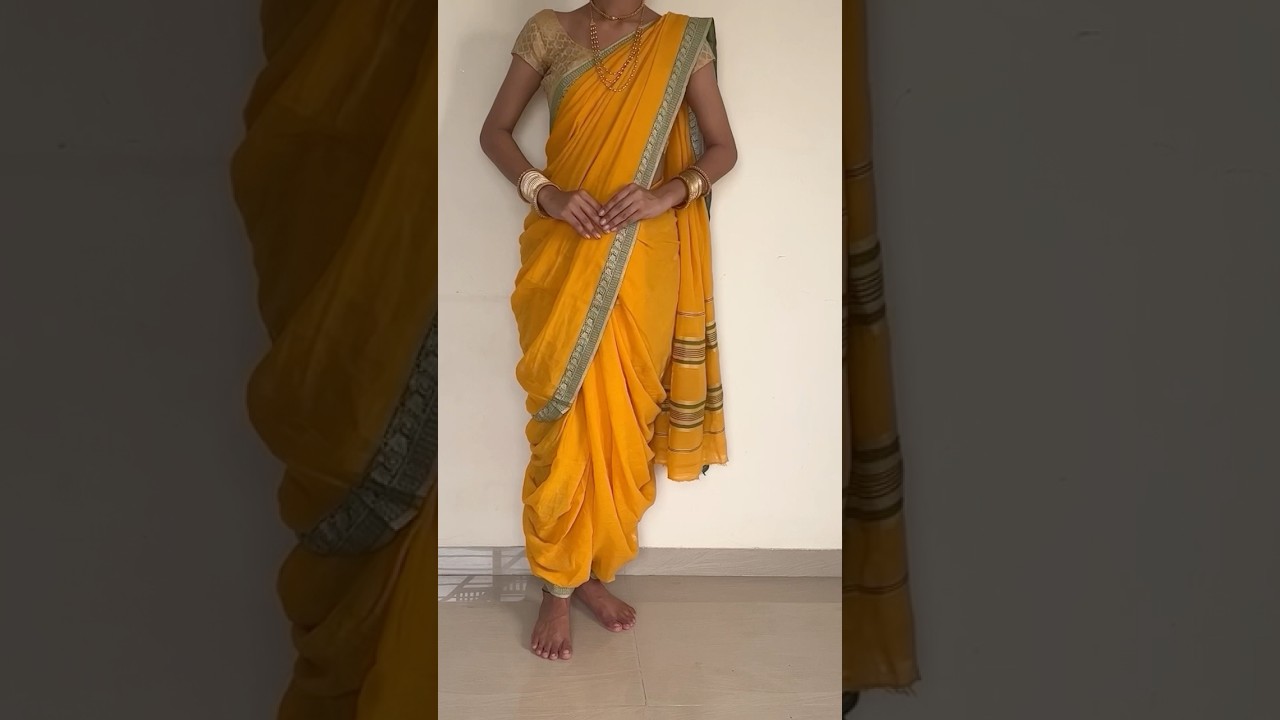 Double Kashta Nauvari draping #nauvarisaree #saree #sareelove @GroomingwithUtkarsha