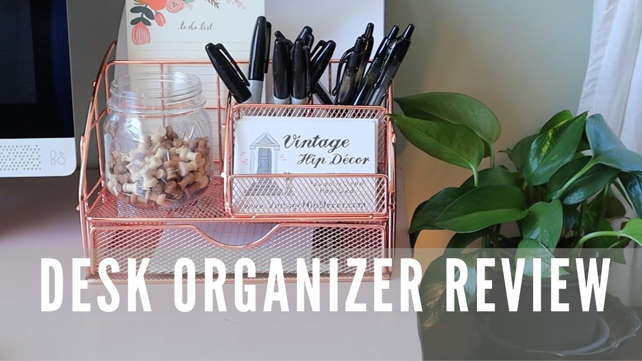 Declutter Your Desk with this Rose Gold Organizer - Amazon Home Office