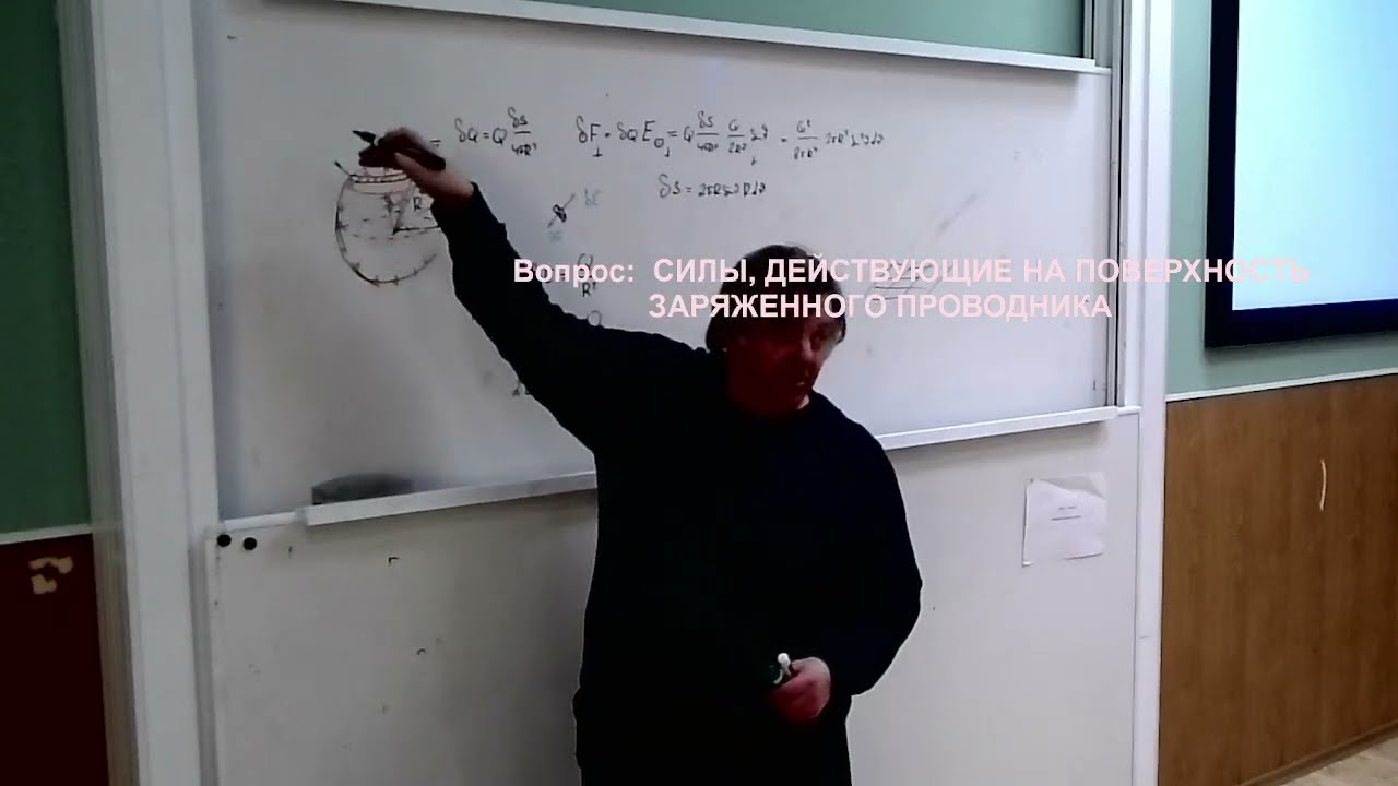 СИЛА, ДЕЙСТВУЮЩАЯ НА ПОВЕРХНОСТЬ   ЗАРЯЖЕННОГО ПРОВОДНИКА
