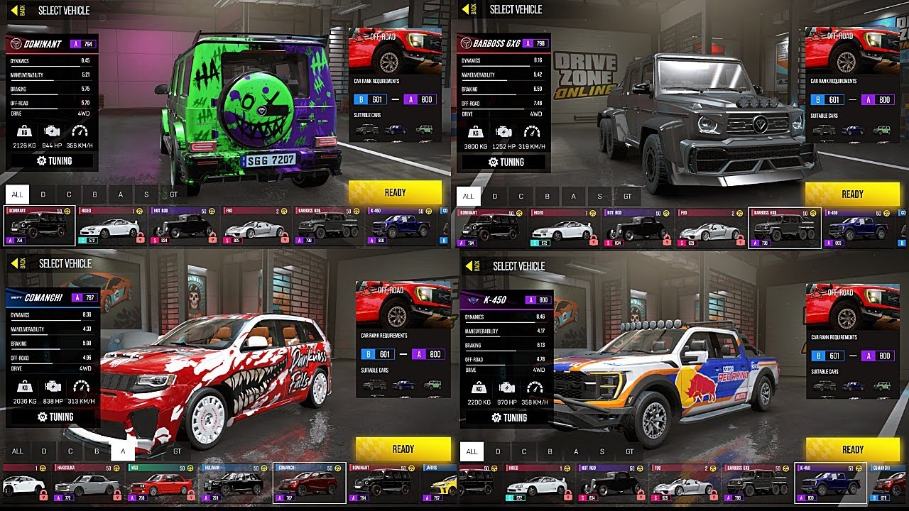 Drive Zone Online || Dominant, Barboos 6x6, K-450, Comanchi Offroad Rank Race Gameplay