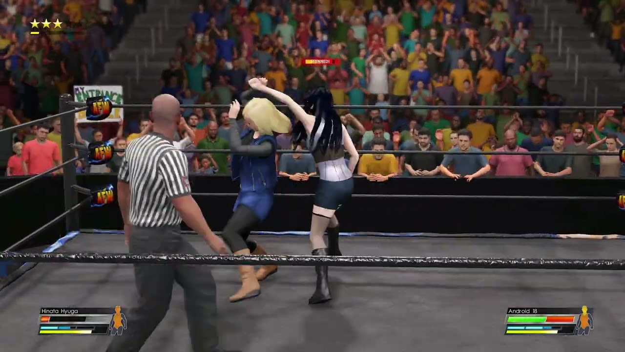 Android 18 VS HInata Hyuga 1 | WWE 2K22 | ANIME |  Dragon Ball Z VS Naruto: The Last