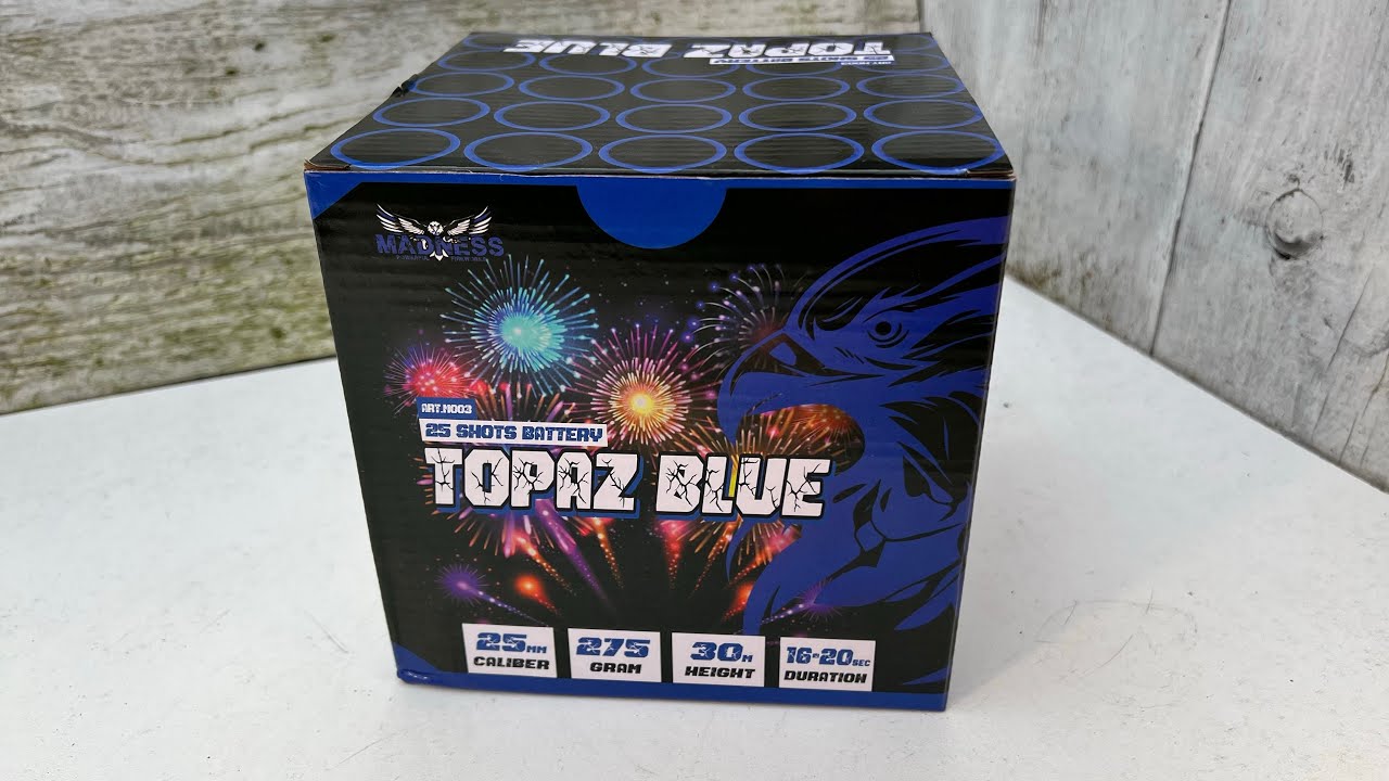 TOPAZ  BLUE  25 SHOTS | HELLO FIREWORKS