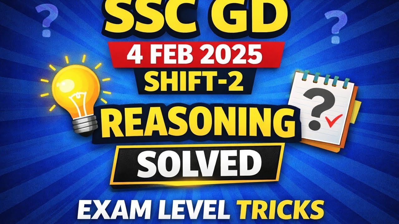 SSC GD 4 Feb 2025 Shift-2 Reasoning | Previous Year Paper Detailed Explanation | Vinay Maths