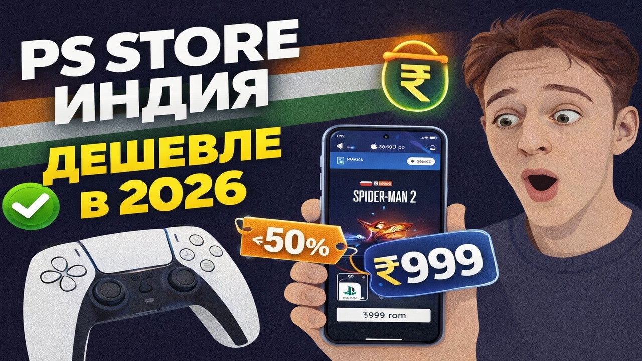 Как пополнить PS Store Индия и покупать игры дешевле в 2026