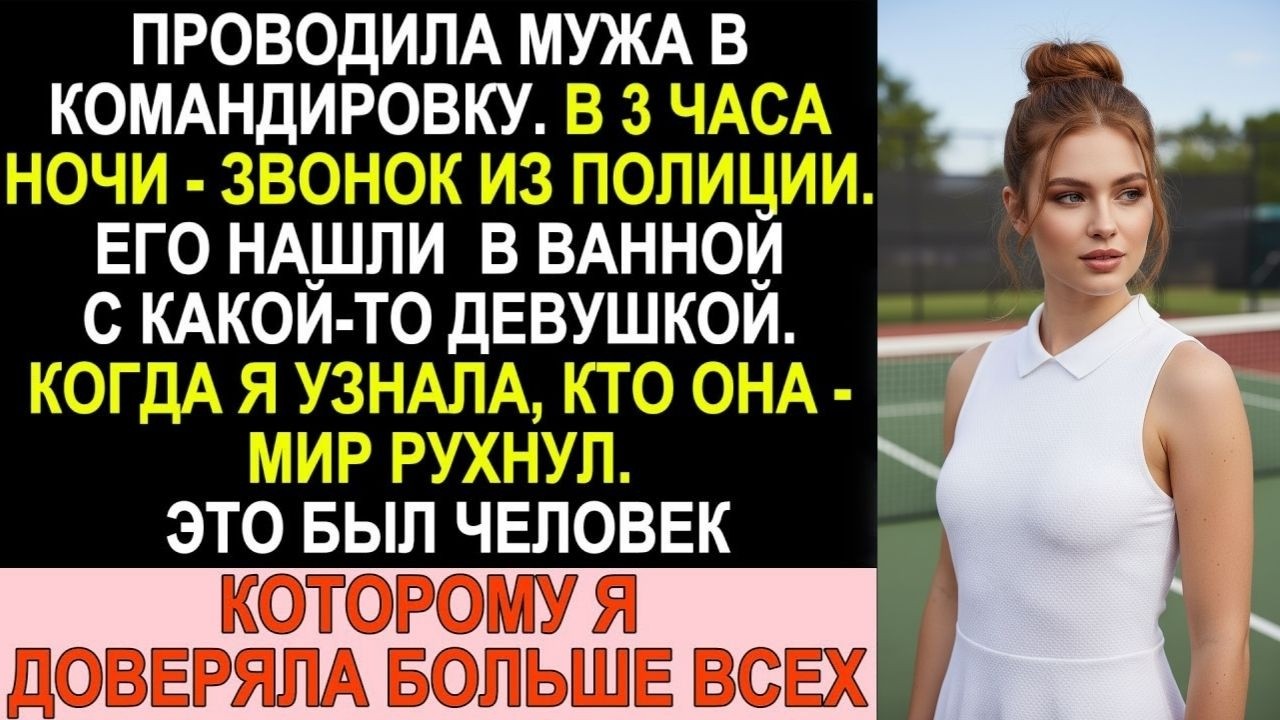 Посадила мужа на самолёт. В три ночи звонок: нашли в ванной с девицей. Я узнала её и обмерла...