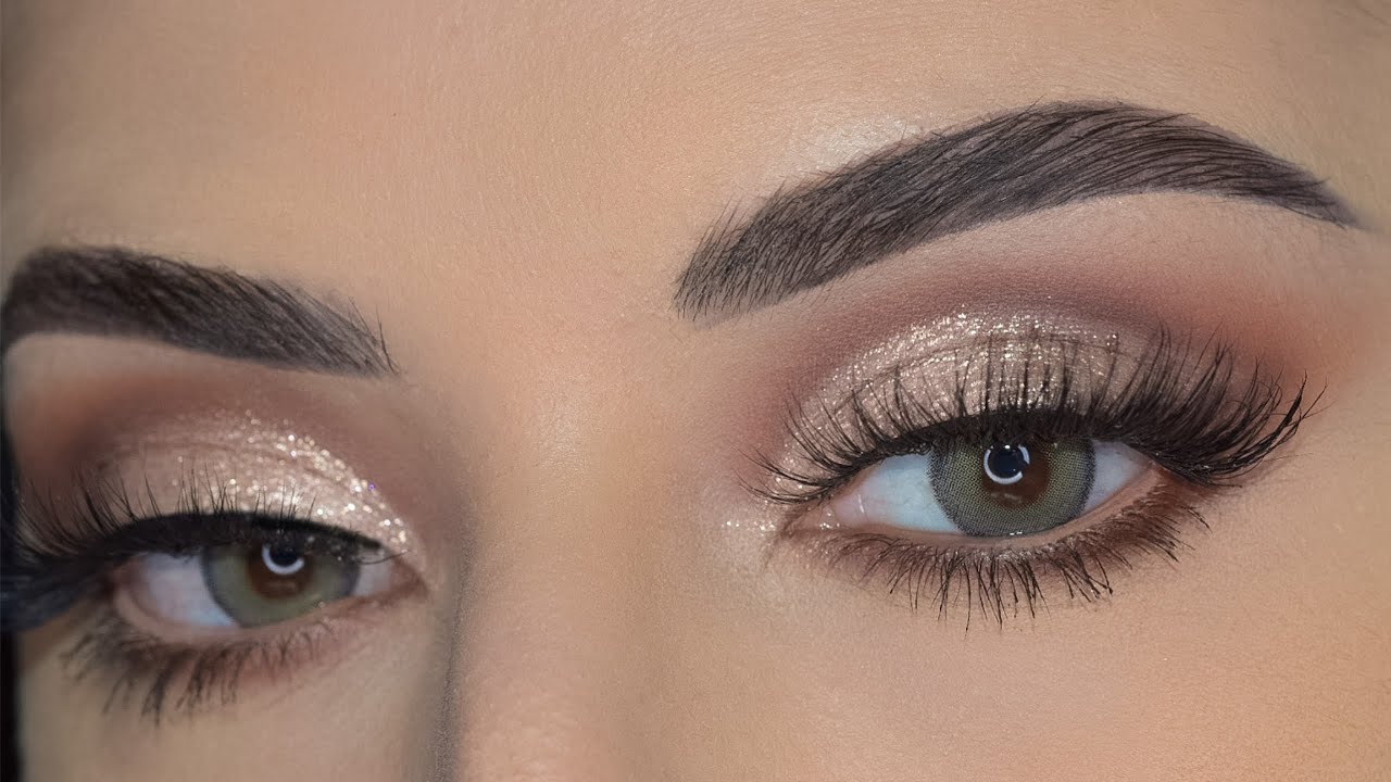 ✨ مكياج بني وذهبي  يناسب العيون الغائرة Brown  and gold makeup