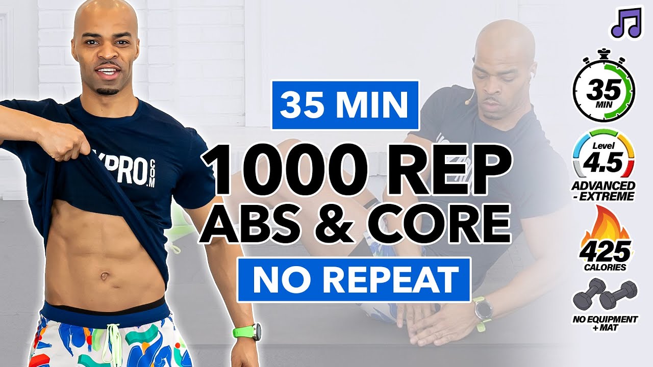 1000 REPS Ab Challenge | INTENSE Six Pack Abs At Home Workout (No Equipment)