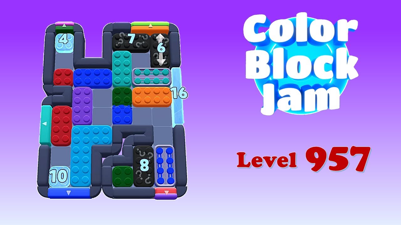 Color Block Jam Level 957 Walkthrough (No Boosters)