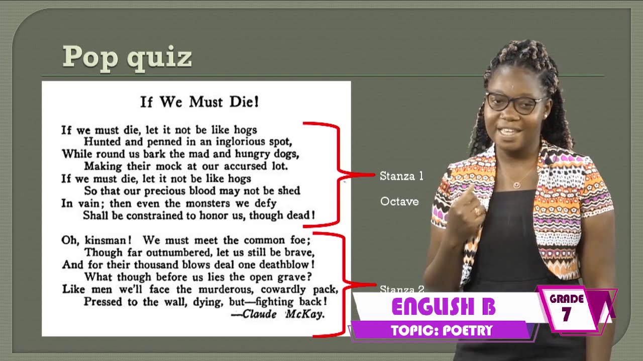 English Literature - Grade 7: Poetic Forms Pt. 2