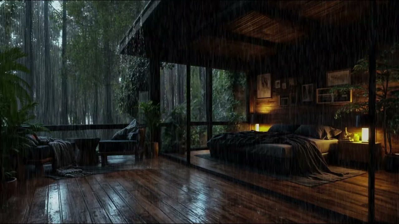 Sleep Instantly under 4 Minutes with Forest Rain Sounds | White Noise Rainstorm Ambience