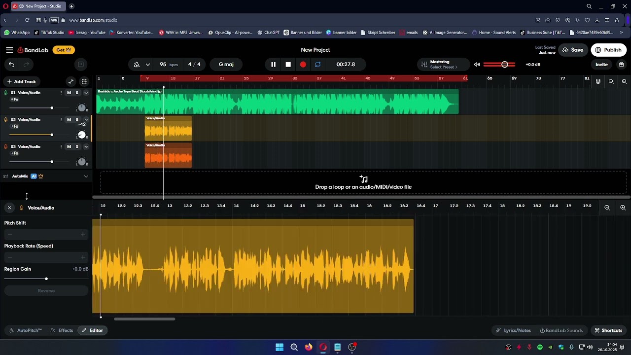 #bandlab kostenlos RAP aufnehmen Teil 2 Hook Effekte Struktur