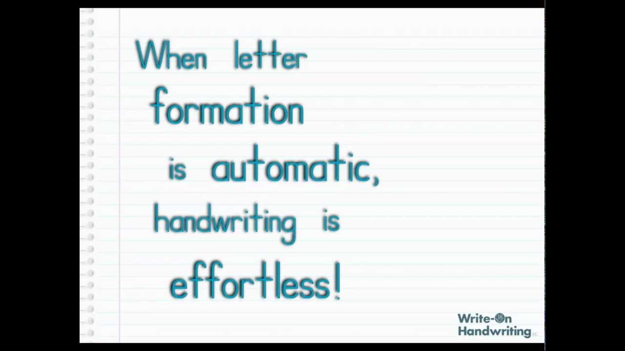 Learn to Print Legibly and Fluently